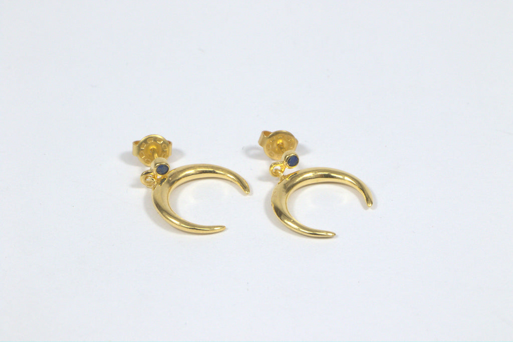 Celeste Crescent Studs
