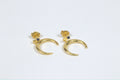 Celeste Crescent Studs - Gold
