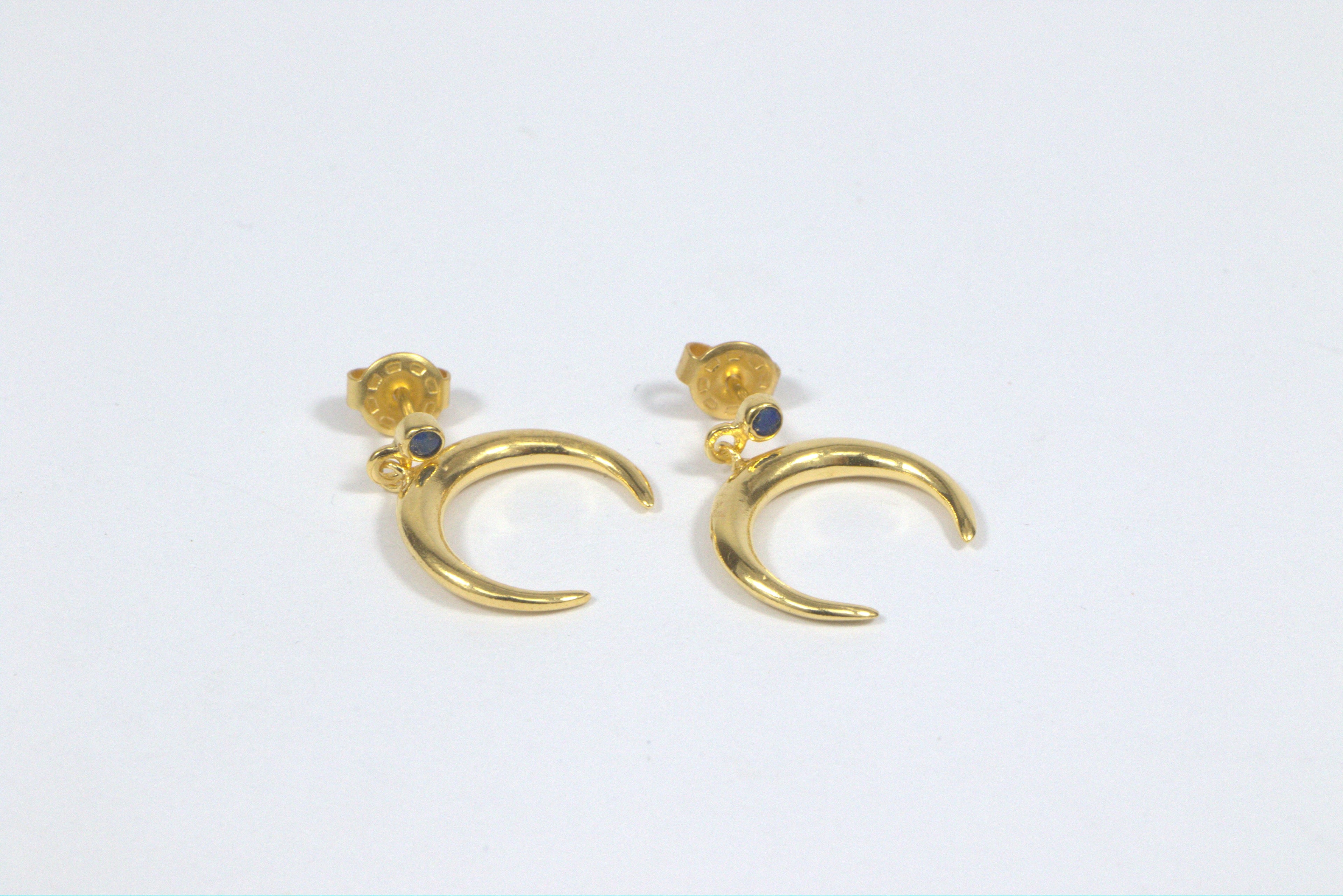 Celeste Crescent Studs