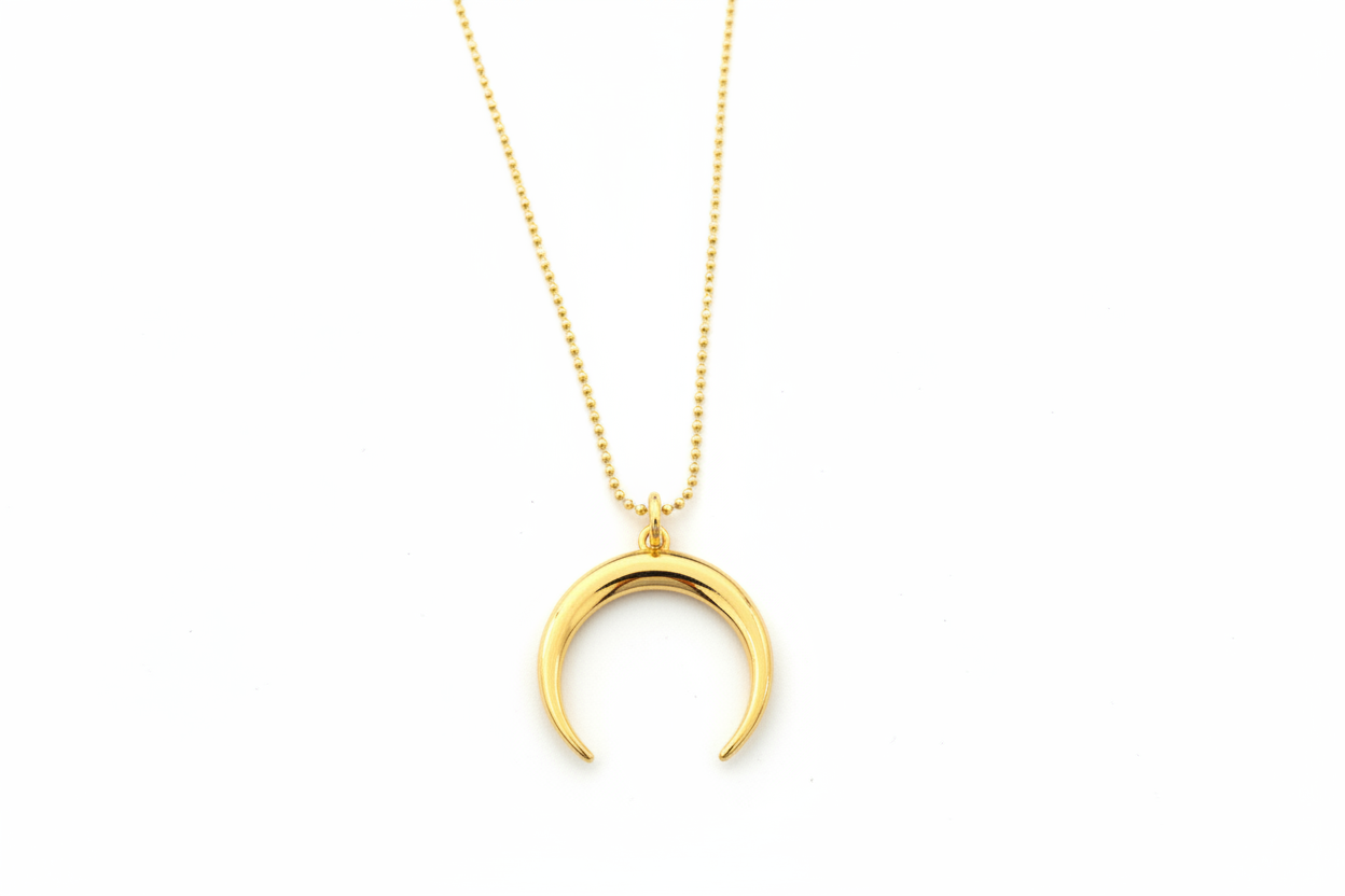 Celeste Crescent Necklace - Gold