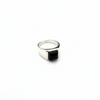 Midnight Block Ring - Silver