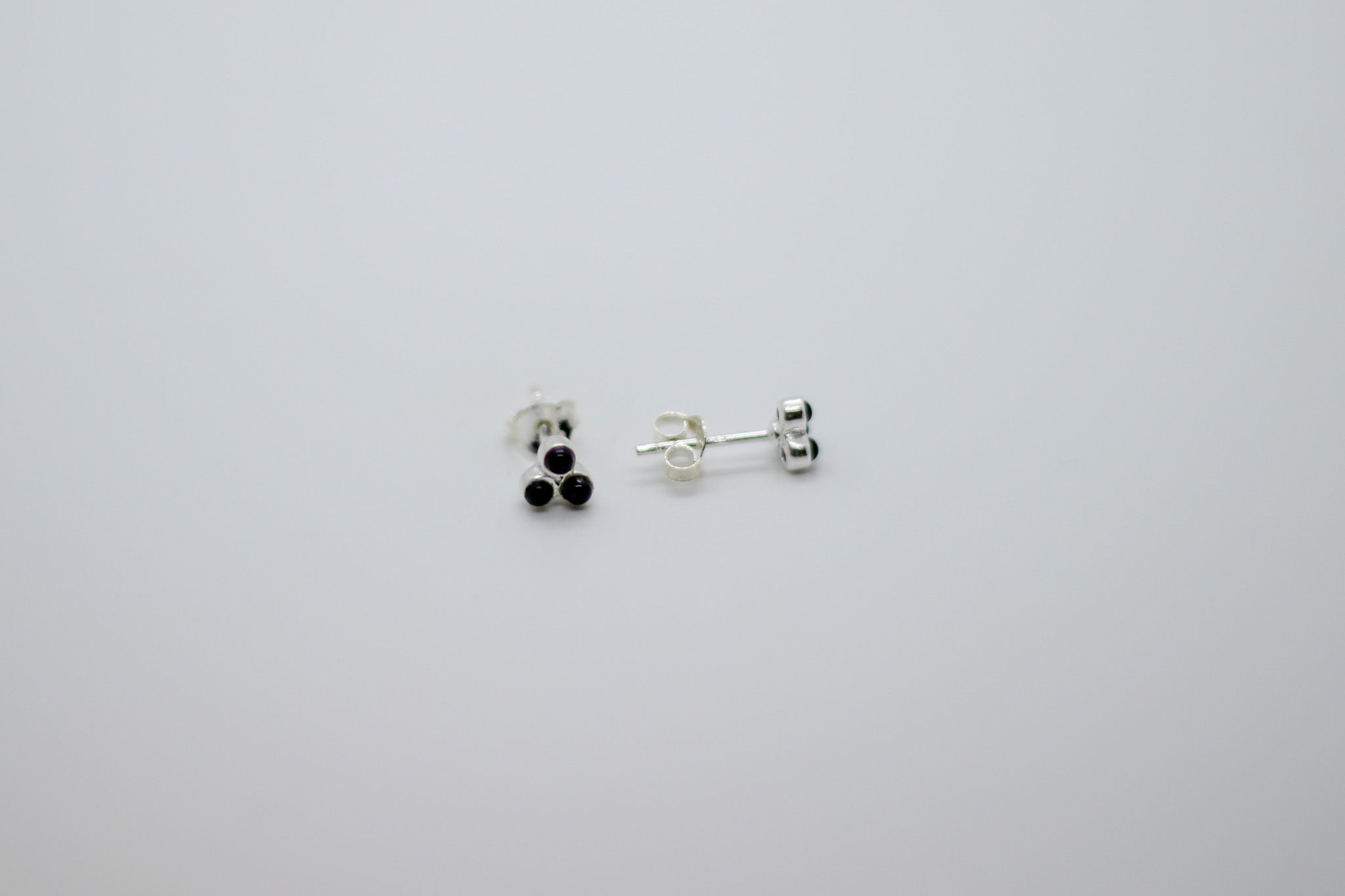 Trio Stone Stud Earring