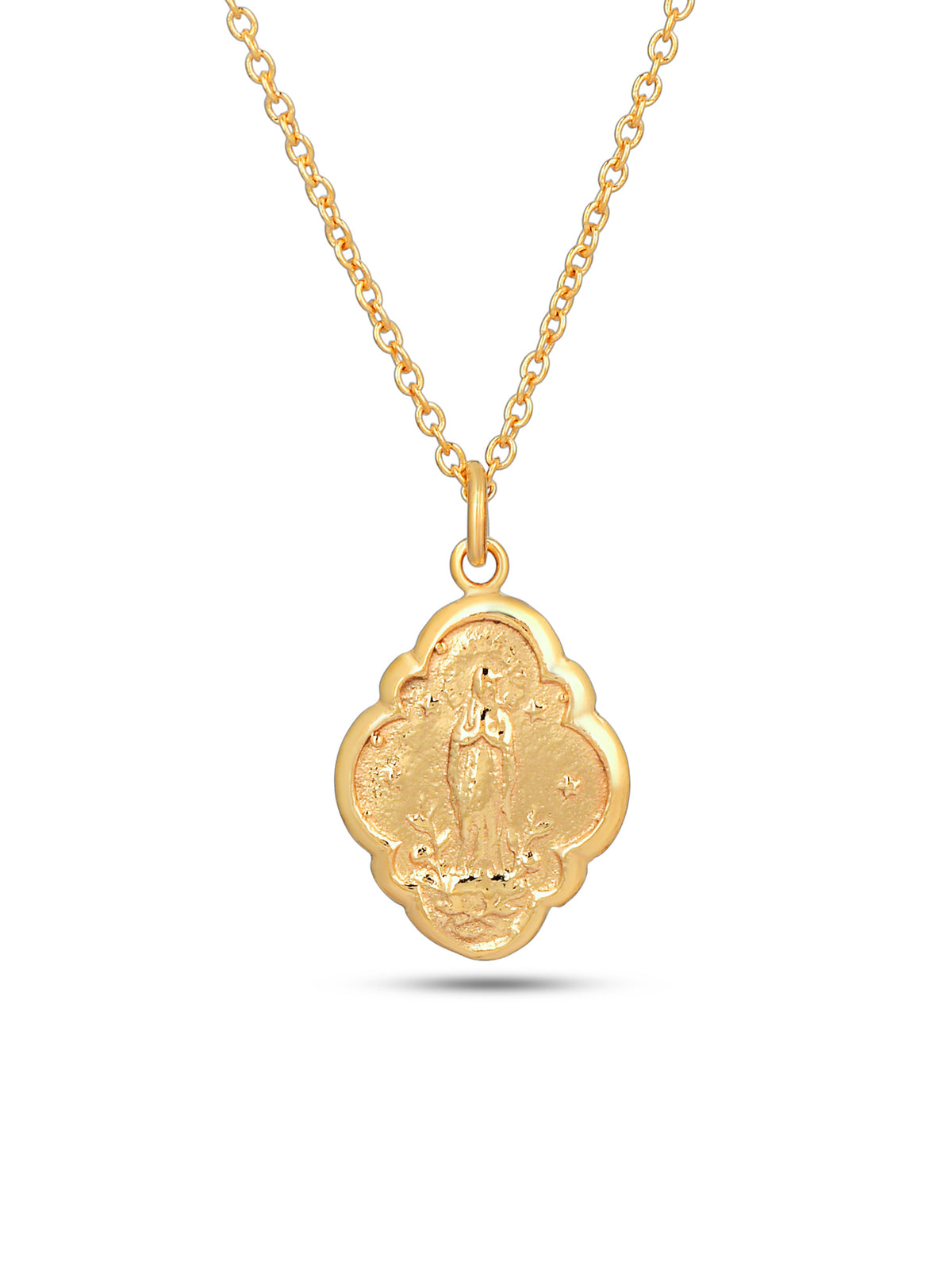 gold plated necklace named Mira with chain and pendant