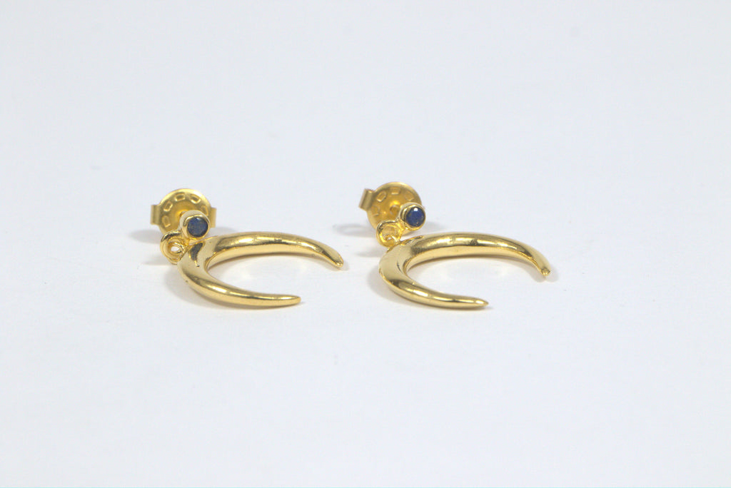 Celeste Crescent Studs
