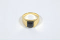 Midnight Block Ring - Gold